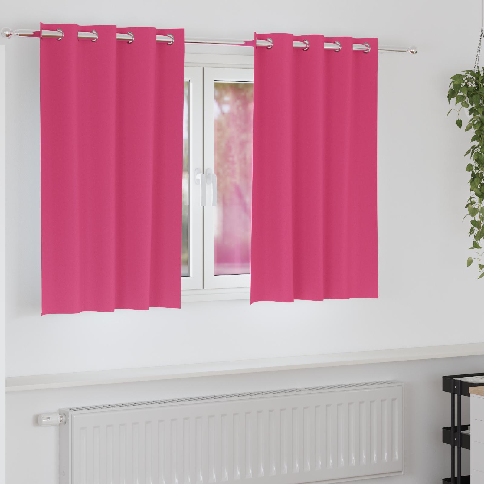 Gardiner med gardiner 2 stk Lyserød 140 x 140 cm Polyester