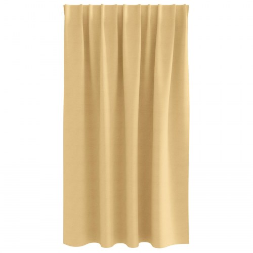 Gardiner med gardiner 2 stk Beige 140 x 140 cm Polyester