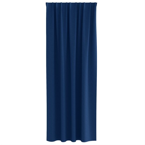 Gardiner med gardiner 2 stk Mørkeblå 260 x 140 cm Polyester