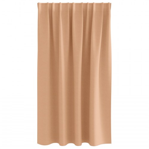 Gardiner med gardiner 2 stk Lysebrun 140 x 140 cm Polyester