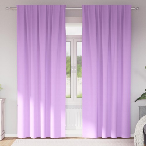Gardiner med gardiner 2 stk Lilla 260 x 140 cm Polyester