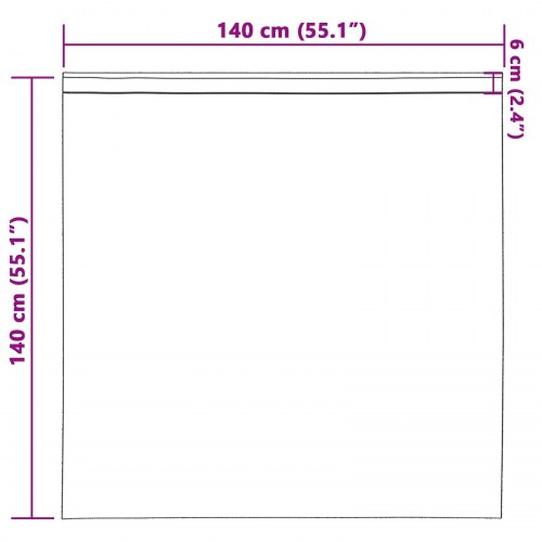 Gardiner med gardiner 2 stk Turkis 140 x 140 cm Polyester