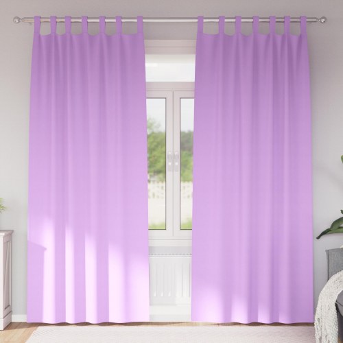 Gardiner med gardiner 2 stk Lilla 245 x 140 cm Polyester