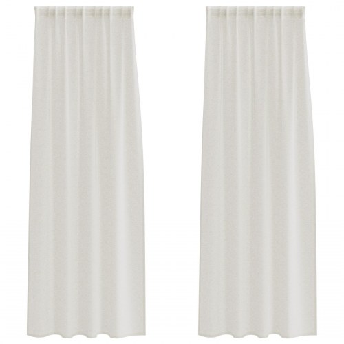 Gardiner med gardiner 2 stk Creme 140 x 245 cm Polyester