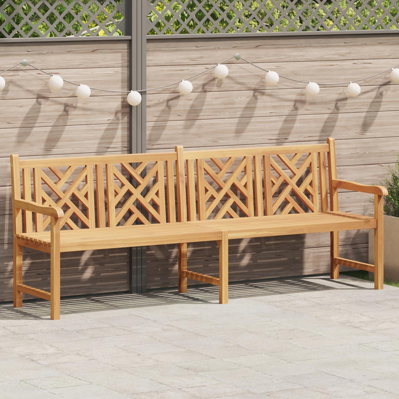 Havebænk Brun 228 x 60 x 90 cm Massivt teaktræ