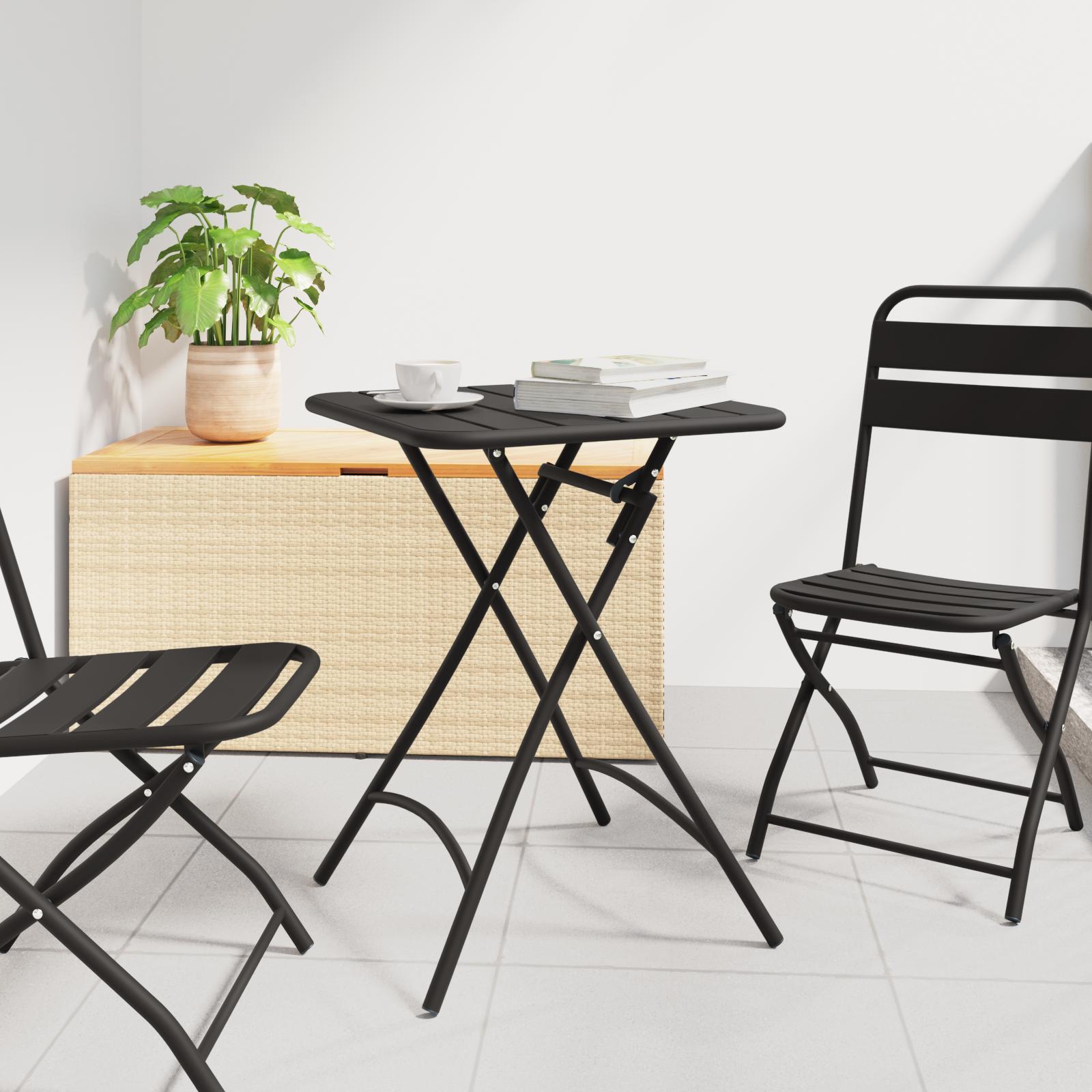Havemøbel Bord Antracit 55 x 55 x 73 cm Pulverlakeret stål