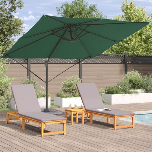 Cantilever Roma Parasol Grøn 286x285x265 cm Aluminium