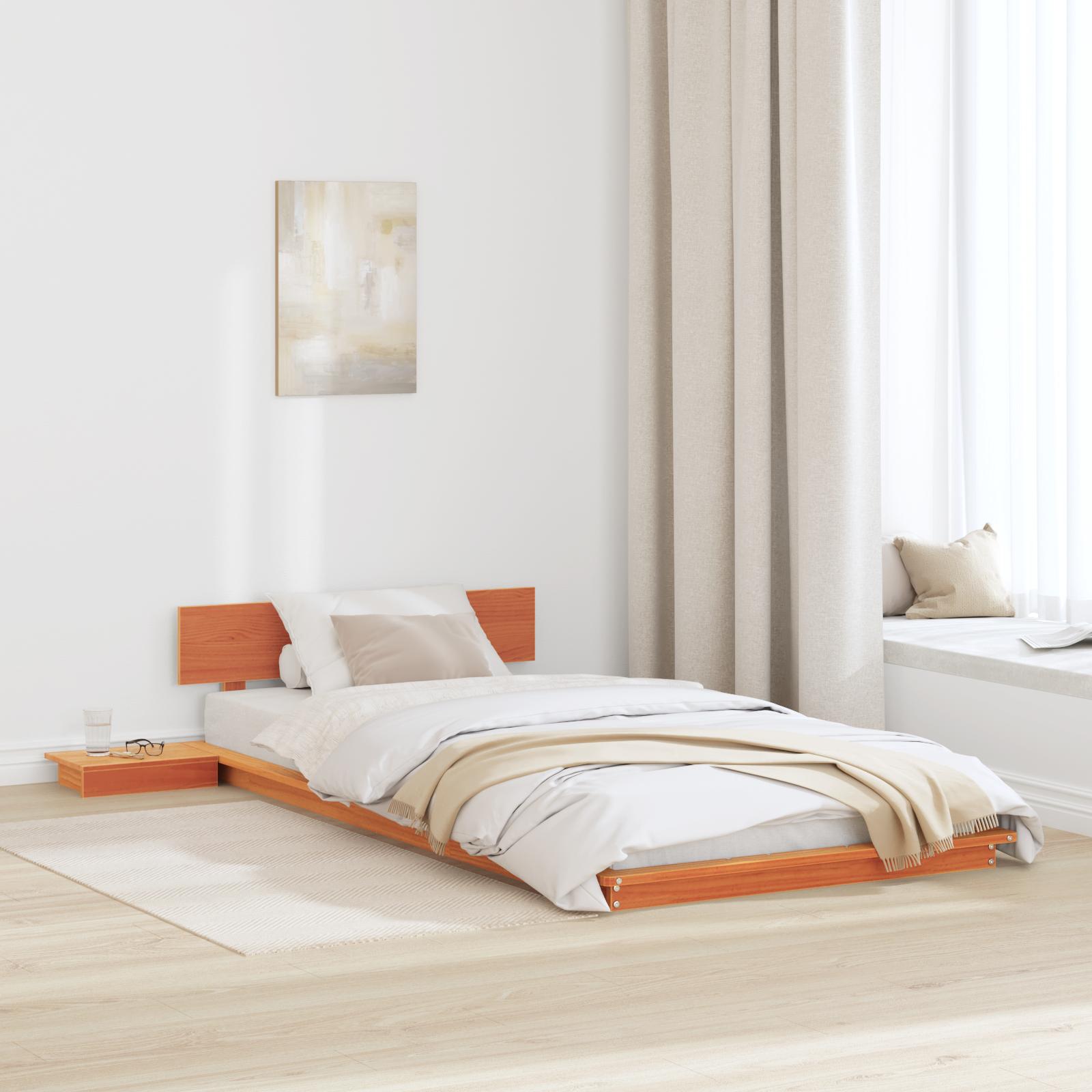 Sengestel Brun 80 x 200 cm træ
