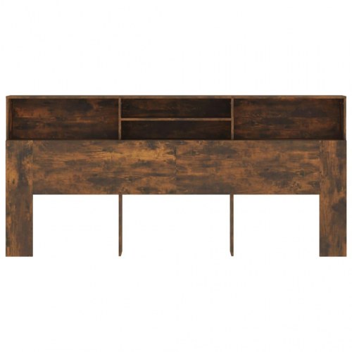 Sengegavl med opbevaring 220 x 19 x 101,5 cm - røget egetræsfarve