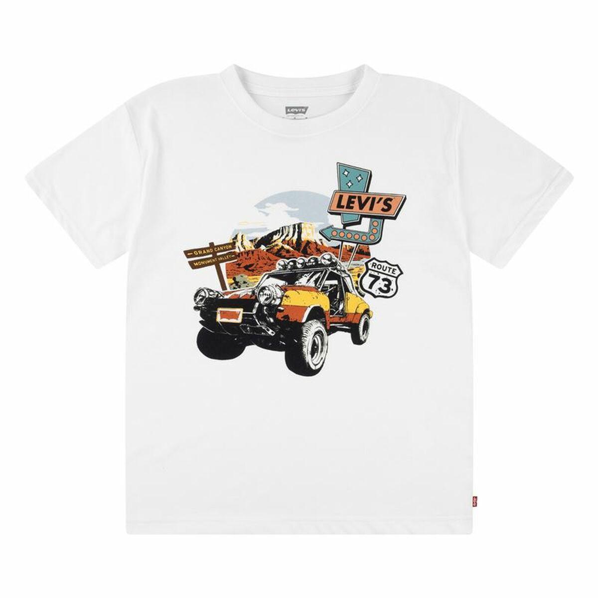Børne Kortærmet T-shirt Levi's Lvb Day Trip Hvid 12 år