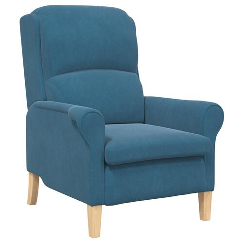 Blå lænestol Blå Stof, Træ Standard Ergonomisk Blå lænestol