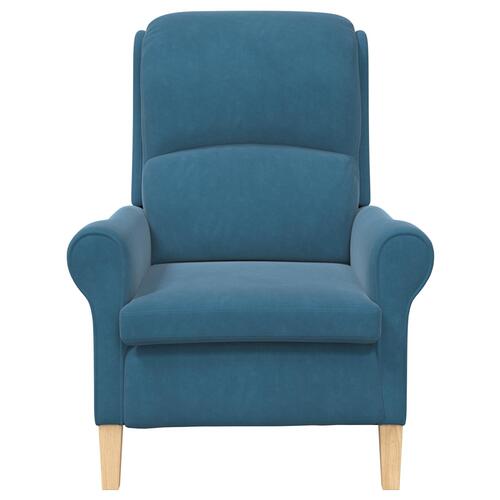 Blå lænestol Blå Stof, Træ Standard Ergonomisk Blå lænestol