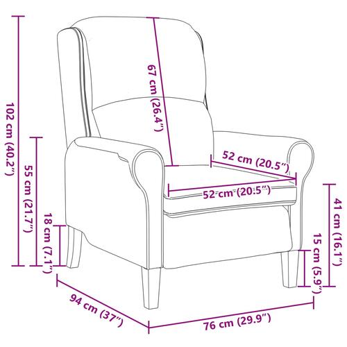 Blå lænestol Blå Stof, Træ Standard Ergonomisk Blå lænestol