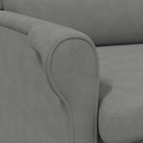 Mørkegrå Lænestol Mørkegrå Stof og Træ Standard Ergonomisk