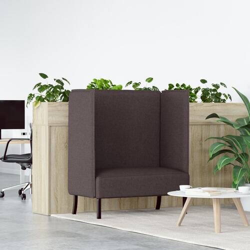 Højrygget Sofa Mørkebrun 109x56x121 cm Stof