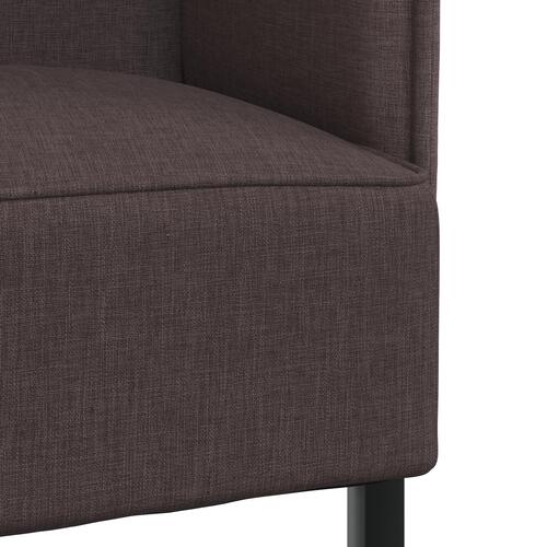 Højrygget Sofa Mørkebrun 109x56x121 cm Stof