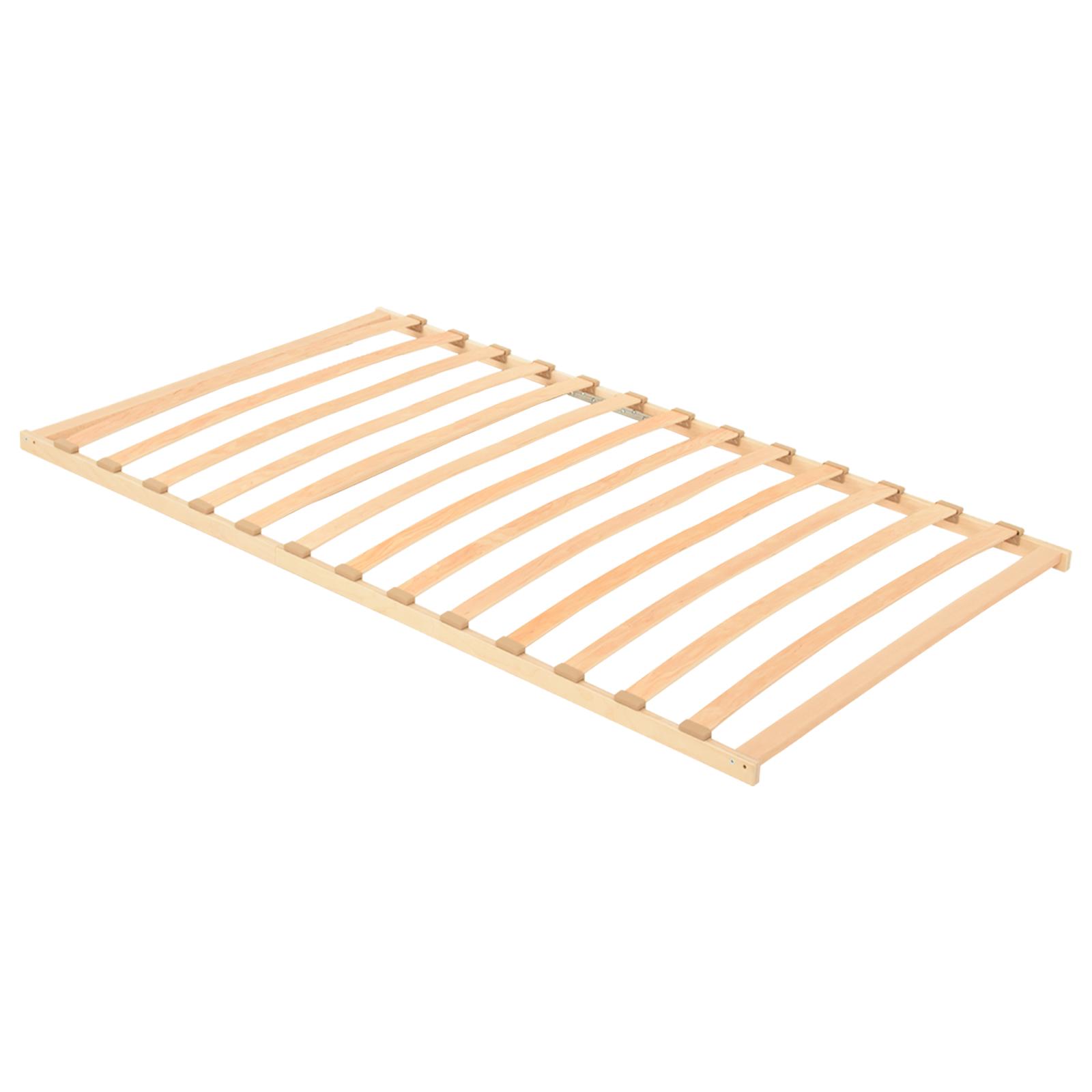 vidaXL Lamelbund Brun 100 x 190 cm Solid bøg