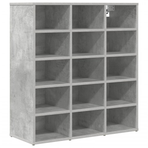 Sko skab med hylde Beton grå 52,5 x 30 x 50 cm Konstrueret træ