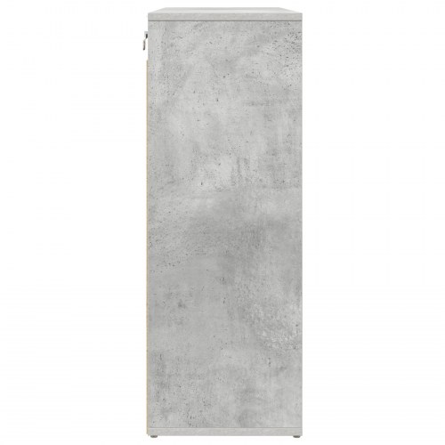 Sko skab med hylde Beton grå 52,5 x 30 x 50 cm Konstrueret træ