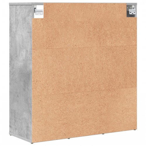 Sko skab med hylde Beton grå 52,5 x 30 x 50 cm Konstrueret træ