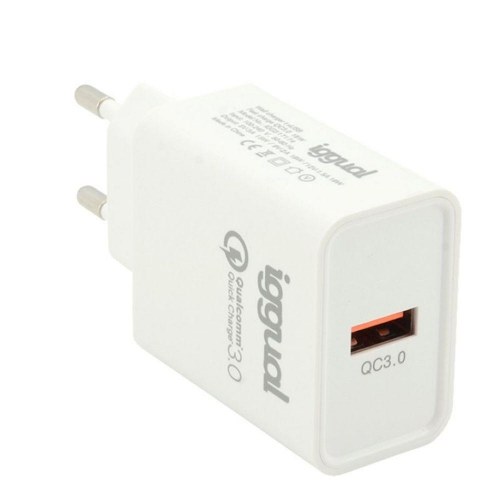 Vægoplader med Quick Charge 3.0 - iggual IGG317174 (EU-stik)