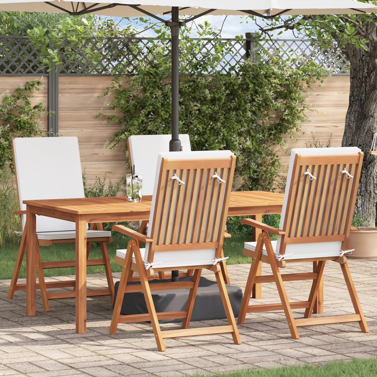 Have Stol med pude 4 stk Brun 57 x 71.5 x 104cm Massivt teaktræ
