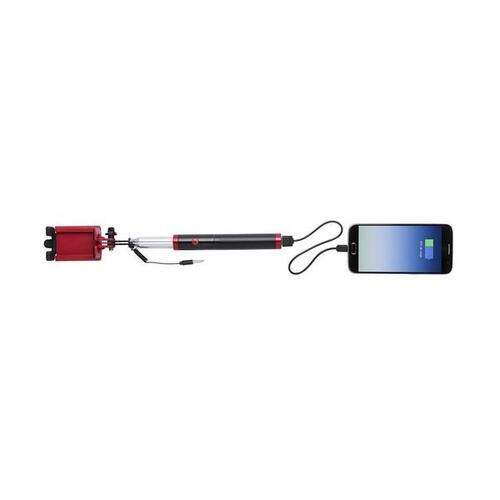 Selfiestang med powerbank 2200 mAh 145200 Rød