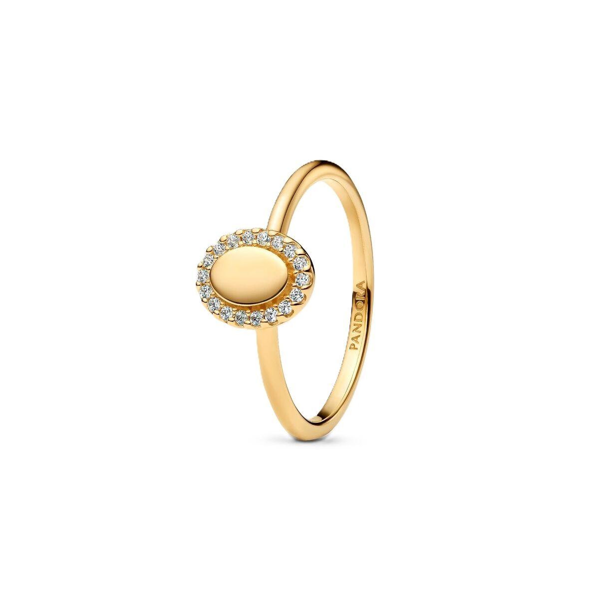 Pandora ring til kvinder - sterling sølv, elegant halo-design