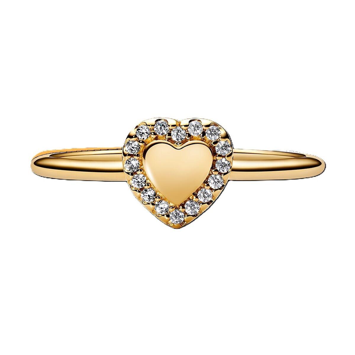 Pandora ring til kvinder - hjerte i sterling sølv med funklende sten