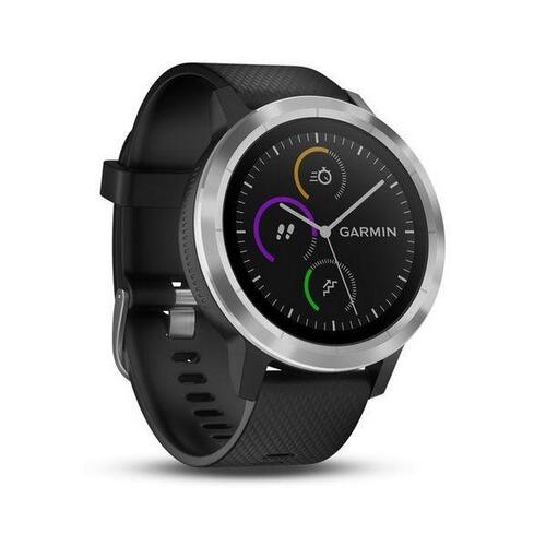 Smartwatch GARMIN Vivoactive 3 1,2" GPS Waterproof 5 ATM Glonass Sort Rustfrit stål