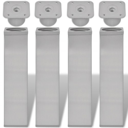 Sofaben 4 stk Sølv 38 x 38 x 180 mm Jern