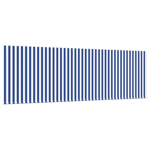 Utrækkelig Markise Stribet Blå og hvid 400 x 200 cm Stof