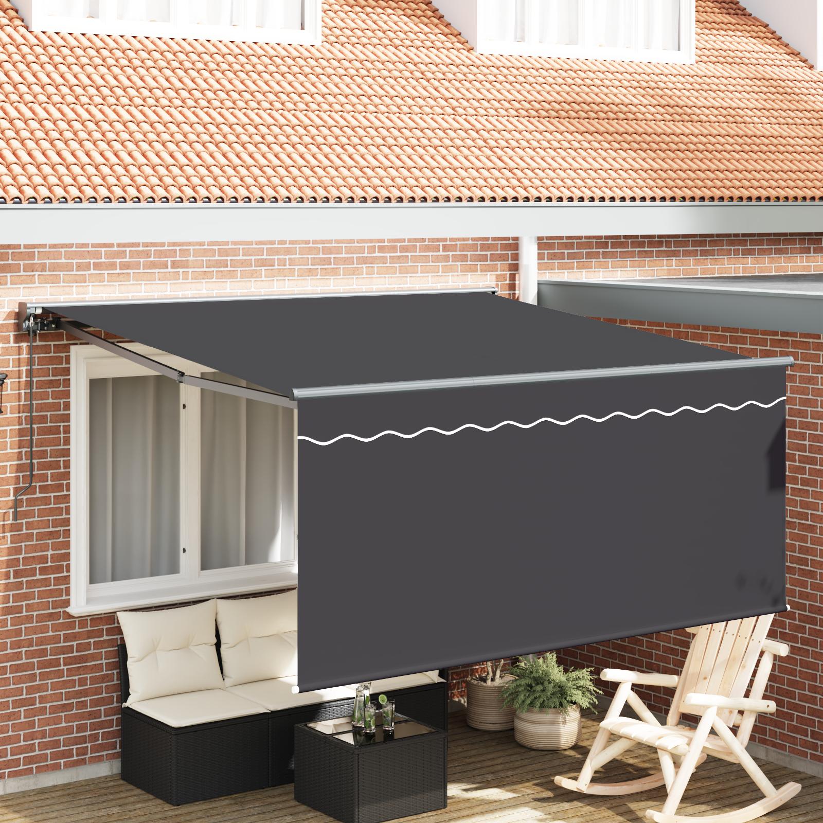 Udtrækkelig Markise Grå Og Antracit 300 X 250 Cm