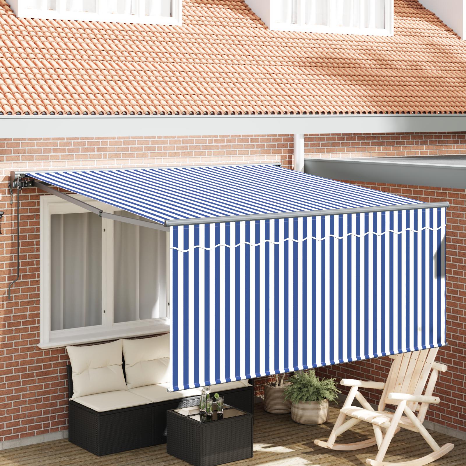 Utrækkelig Markise Blå og antracit 350 x 250 cm