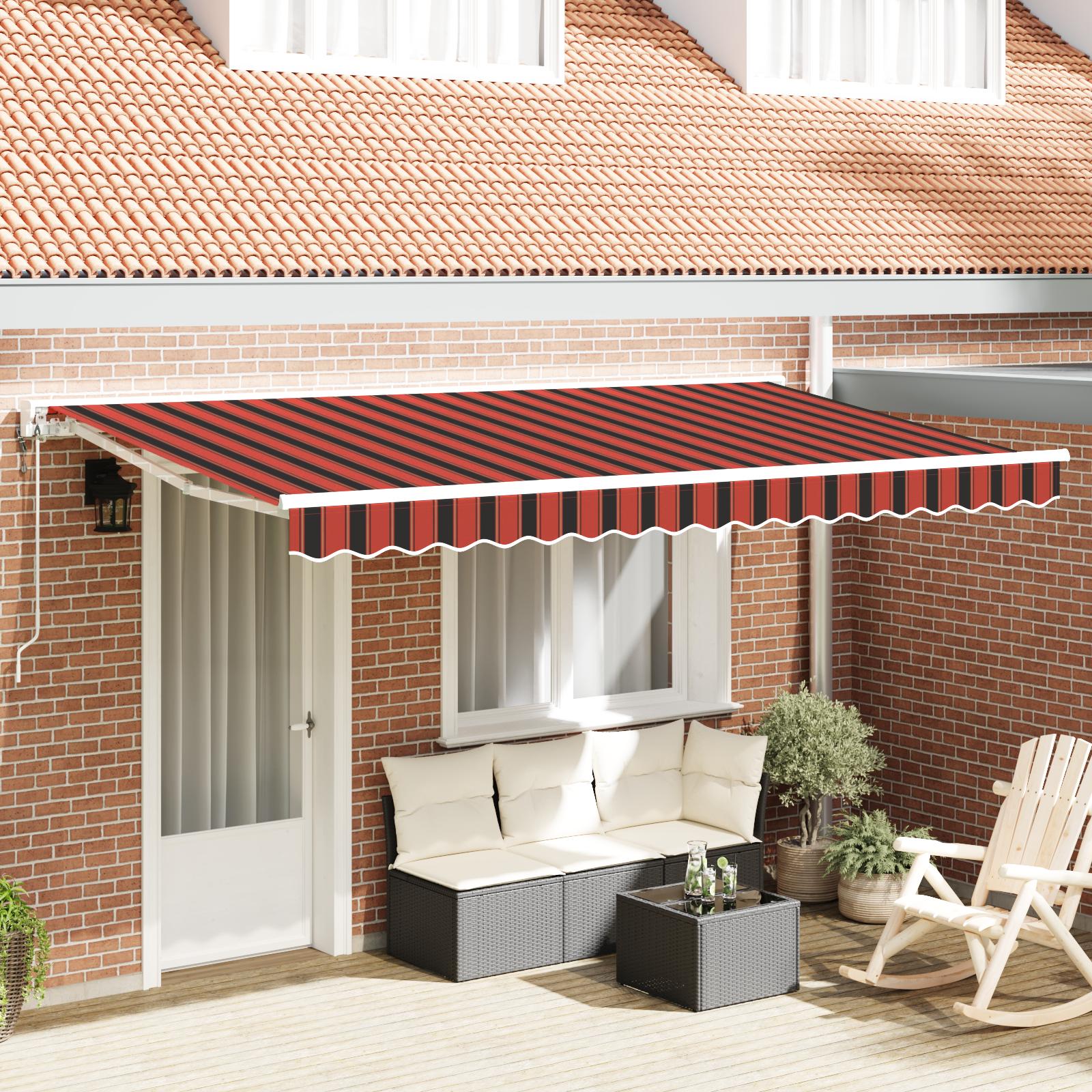 Utrækkelig Markise Multifarvet Stribe 350x200 cm Stof