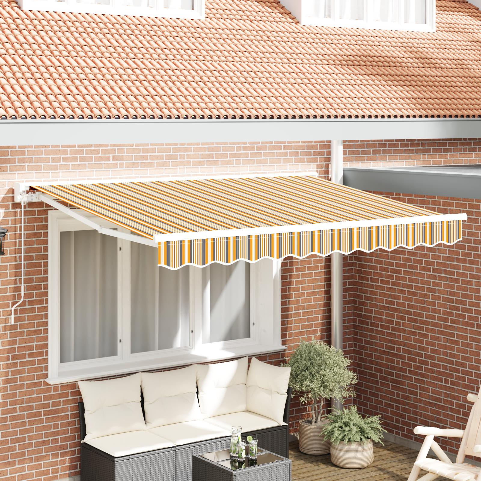 Utrækkelig Markise Multifarvet Stribe 350x200 cm Stof