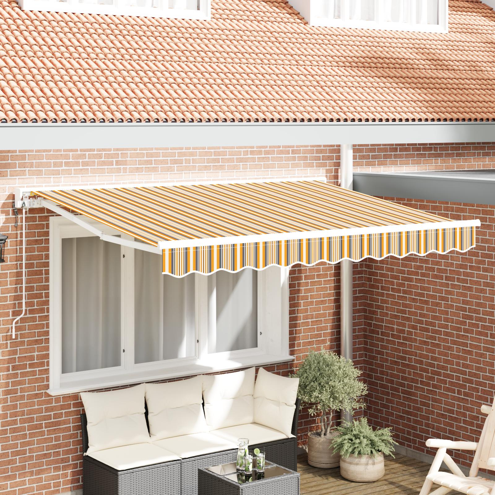 Utrækkelig Markise Multifarvet Stribe 350x200 cm Stof