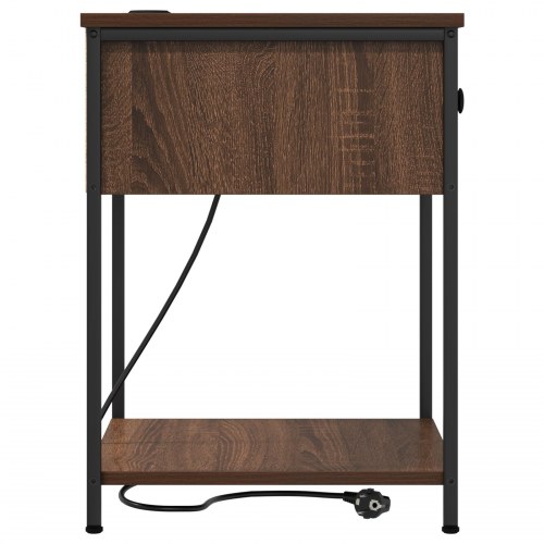 Sengeborde 2 stk. brun eg 42 x 41 x 56 cm