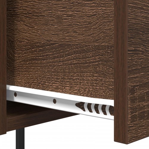 Sengeborde 2 stk. brun eg 42 x 41 x 56 cm