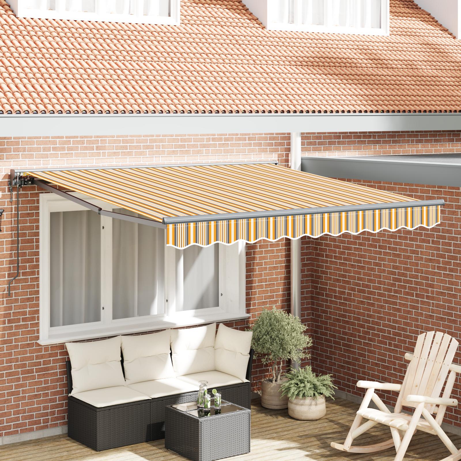 Utrækkelig Markise Multifarvet Stribe 350x250 cm Stof