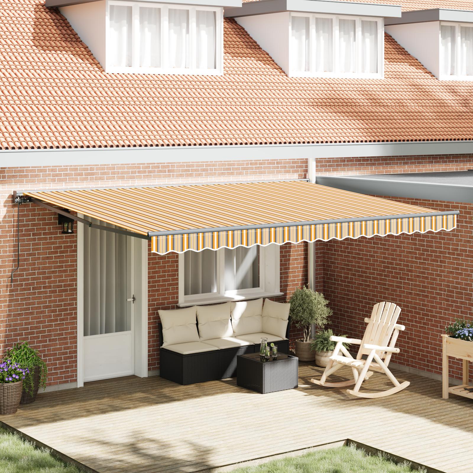 Utrækkelig Markise Multifarvet Stribe 450x300 cm Stof
