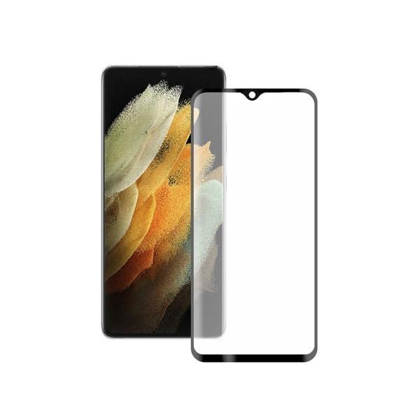KSIX skærmbeskyttelse i hærdet glas til Samsung Galaxy S21 Ultra - gennemsigtig/sort, 3D, 0,33 mm