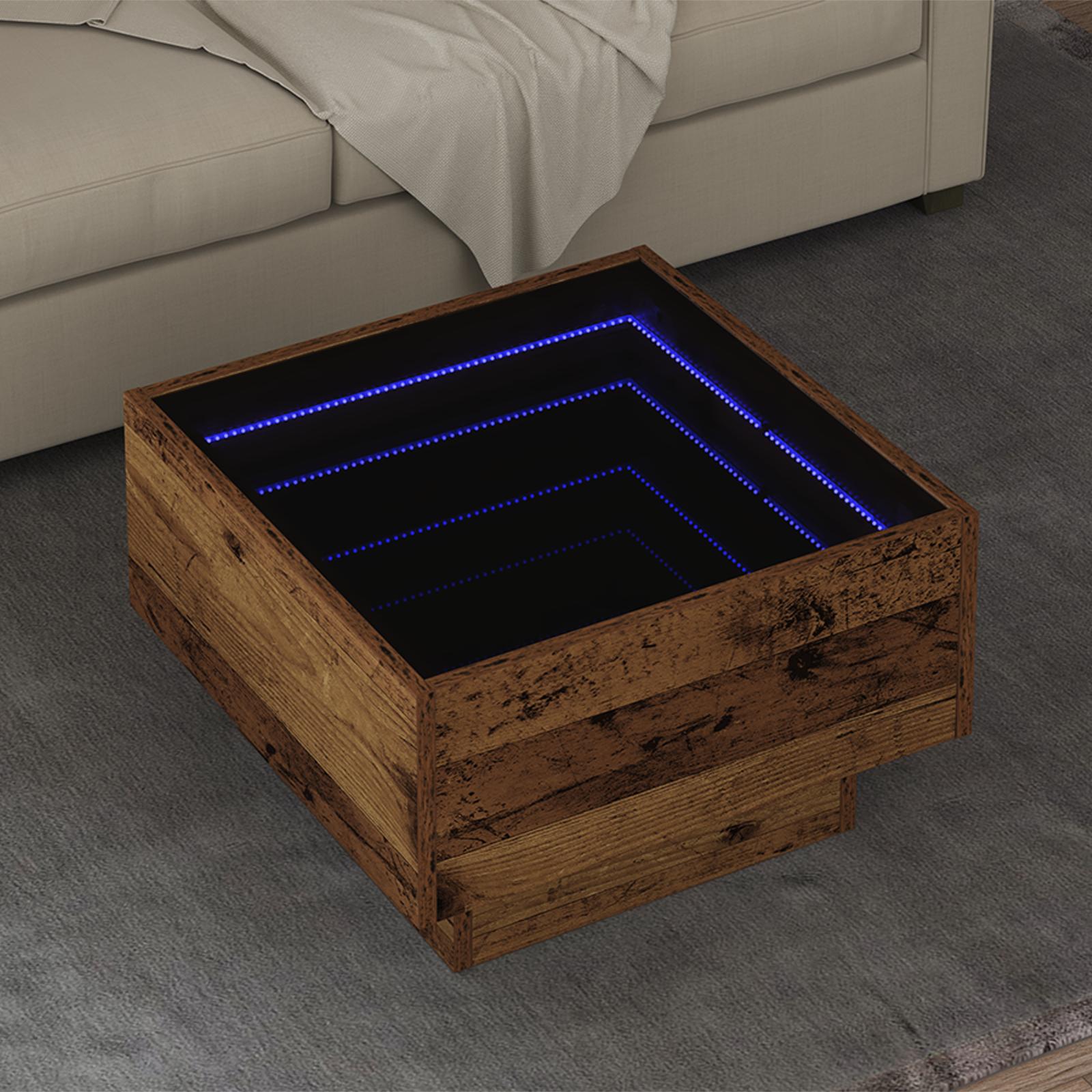 Sofabord Gammelt træ 50 x 50 x 30 cm Konstrueret træ
