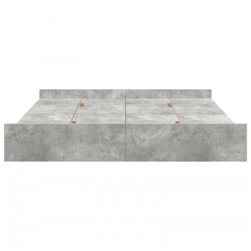 Sengeramme med opbevaring Betongrå 180 x 200 cm Konstrueret træ