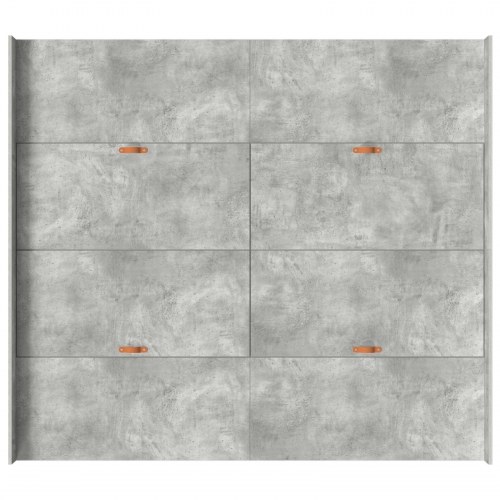 Sengeramme med opbevaring Betongrå 180 x 200 cm Konstrueret træ