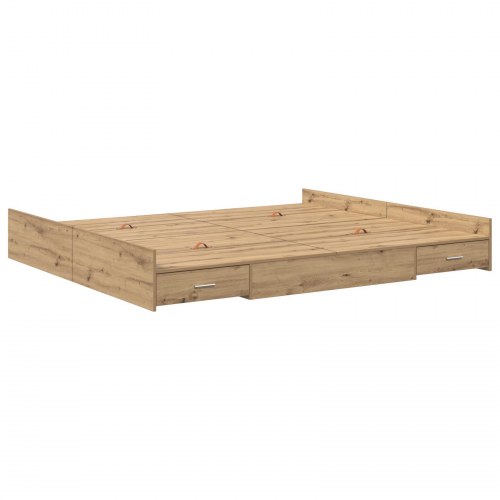 Sengeramme med opbevaring med skuffe artisan eg 180 x 200 cm