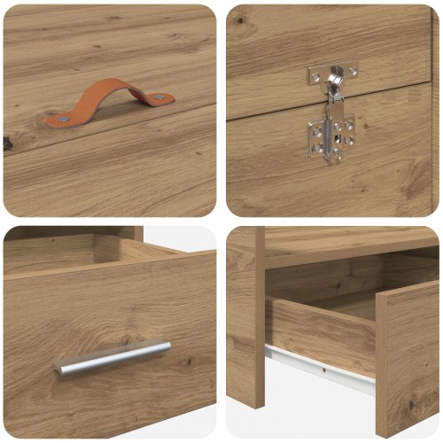 Sengeramme med opbevaring med skuffe artisan eg 180 x 200 cm