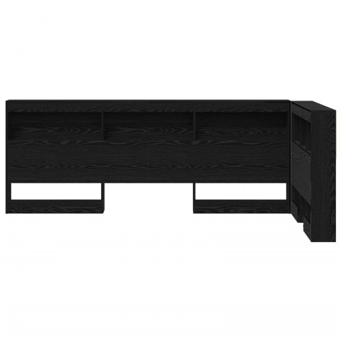 Opbevaringshovedgavl i sort eg - 217,5 x 107,5 x 76,5 cm