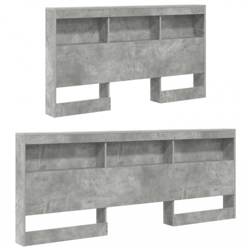 Opbevaringshovedgavl beton grå - 217,5 x 167,5 x 76,5 cm