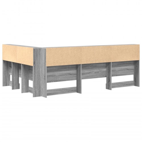 Opbevaringshovedgavl i Grå Sonoma - 207,5 x 137,5 x 76,5 cm